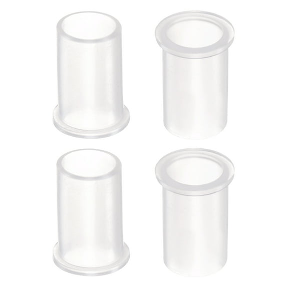 Uxcell Flanged Sleeve Bearings Plastic Bushings Nylon Bushings, Translucent 9.95x11.95x19.2mm 4Pcs