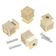 thumbnail image 1 of 4 Packs Gold Crystal Dresser Knobs Drawer Handle Pulls Cupboard Cabinet Handle Square, 1 of 5
