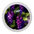 4 Packs Grape Kitchen Knobs for Dresser Drawers,