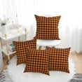 4 Packs Halloween Throw Pillow Covers plaid halloween elements Soft