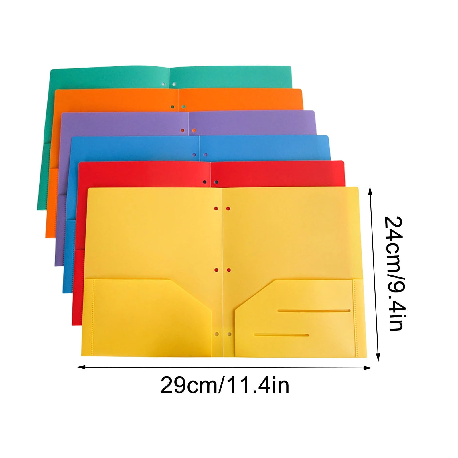 4 Packs Heavy Duty Plastic Folders With Pockets Letter Size File ...