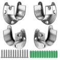 4 Packs Heavy Duty Stainless Steel Closet Rod End Supports Closet Pole