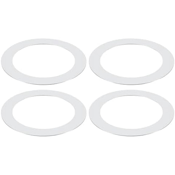 4 Packs Home Lighting Ceiling Medallions 6.22" ID and 10" OD, Metal Flat Round Goof Plate Cover Ring Decorative Trim for Hanging Pendant Lights Recessed Can Lighting, Chrome$$Tools & Hardware Other