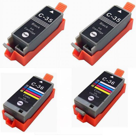 4 Packs INK Fit PGI-35 BK CLI-36 Pixma IP100 ip100 printer