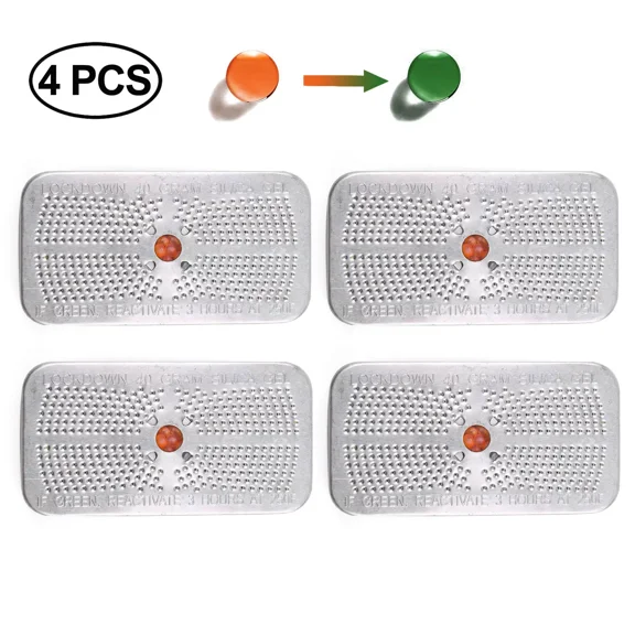 4 Packs Indicating Silica Gel Desiccant Canister Dehumidifier 40Gram Reusable Us