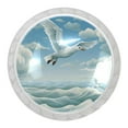 4 Packs Kitchen Knobs Drawer Knobs Dresser Knobs, Seagull Round