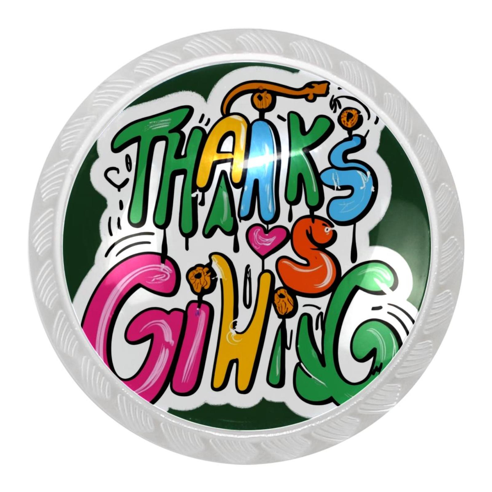 4 Packs Kitchen Knobs Drawer Knobs Dresser Knobs, Thanksgiving