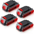 thumbnail image 1 of 4 Packs LBXR20 3.6Ah 20v Lithium Battery Replacement for Black & Decker 20v Battery LB20 LBX20 LBXR20 LBXR2020 LB2X4020 Compatible with Black & Decker 20V Cordless Power Tools, 1 of 11