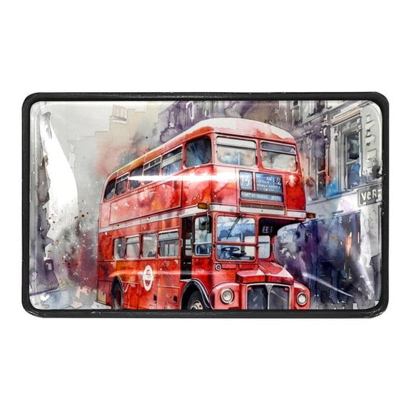 4 Packs London Red Bus on Paris Street Crystal Glass Cabinet Knobs Drawer Handles for Kitchen Cabinets Dresser Cupboard Wardrobe Pulls Handles