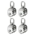 thumbnail image 1 of 4 Packs M15 Double Pulley Block Stainless Steel Swivel Rigging Lifting Wheel Fixed Pulley, Hanging Wire Towing Wheel, 1 of 5