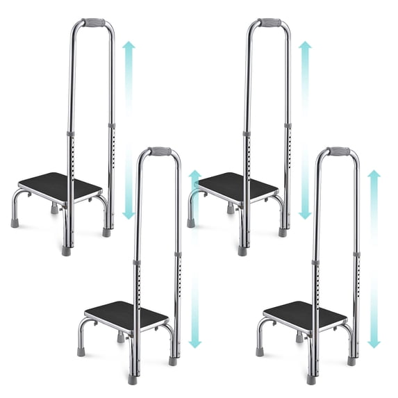Yescom 4 Packs Medical Step Stool Non-Skid Steel Footstool with Handle for Seniors Kids