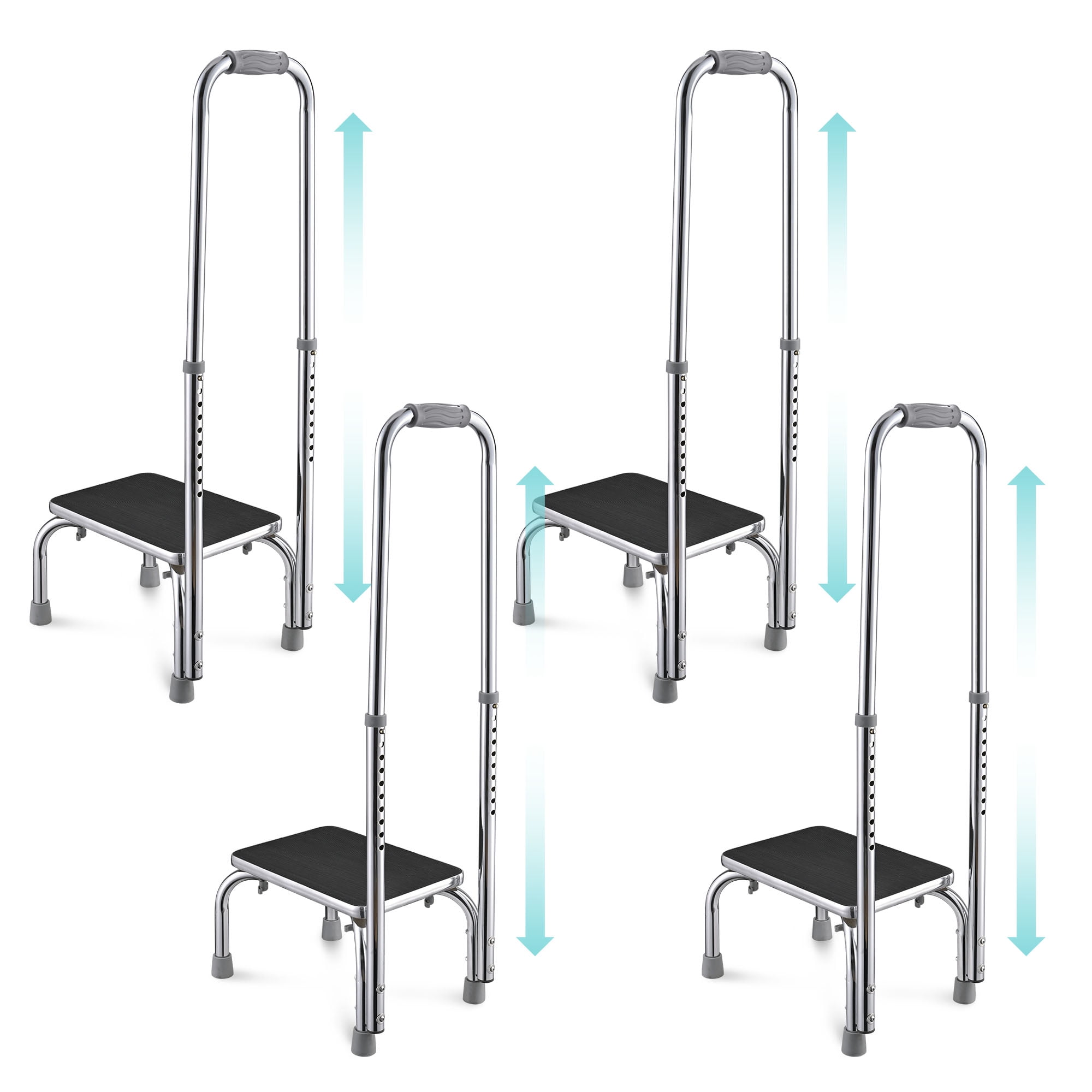4 Packs Medical Step Stool Non-Skid Steel Footstool with Handle for