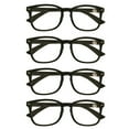thumbnail image 1 of 4 Packs Mens Womens Oval Round Frame Reading Glasses Blue Light Blocking Readers +1.25, 1 of 5