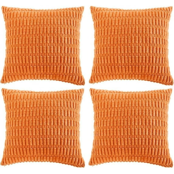 4 Packs Neutral Decorative Throw Pillow Covers 18x18 Inch for Living ...