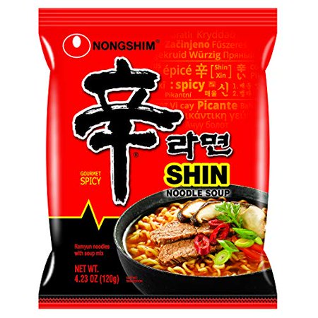 [ 4 Packs ] NongShim Shin Ramyun Noodle Soup, Gourmet Spicy, 4.2 Ounce