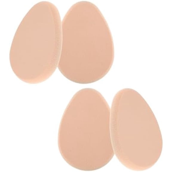 4 Packs Oval Puff Beauty Egg, Make-up Egg Air Cushion Puff Sponge Foundation Sponge Professional Beauty for Eye Foundation, Blush Application, Forehead, Cheeks, Dry and Wet ( Tone)