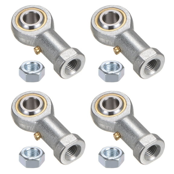 4 Packs PHSB5 5/16" Rod End Bearing 5/16"-24 UNF Female Right Hand Thread, Stainless Steel Rod End with Jam Nuts