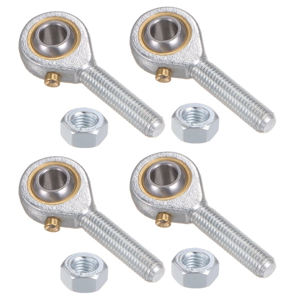 4 Packs POSB4 1/4" Rod End Bearing 1/4"-28 UNF Male Right Hand Thread, Stainless Steel Rod End with Jam Nuts