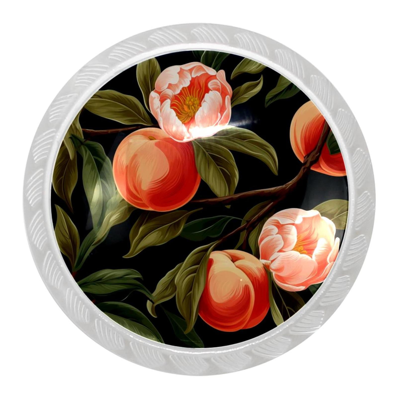 4 Packs Peach Kitchen Knobs for Dresser Drawers,