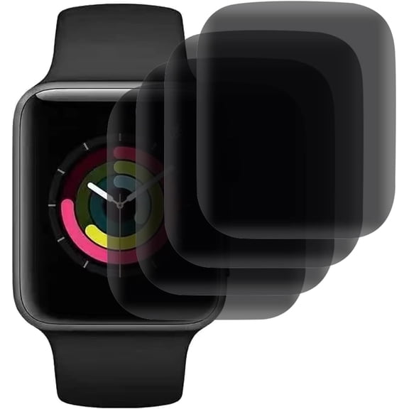 [4-Packs] Privacy Screen Protector for Apple Watch Series 3/2/1 38mm, (Not Glass) Anti-Spy Anti-Scratch Bubble Free Soft Film for Apple Watch Series 3/2/1 Accessories
