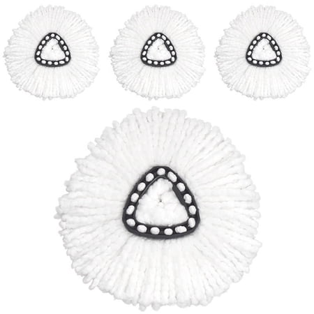 4 Packs Replacement Spin Mop Refill Only Fit For O-Cedar RinseClean Mop Head Replacement Mop Head Microfiber Mop Replace Heads Spin Mop Refill