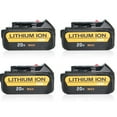 thumbnail image 1 of 4 Packs Replacement for Dewalt 20V Battery 5.0Ah, Compatible with Dewalt 20V Max Tools, High-Capacity Li-ion Battery with Overcharge Protection, 1 of 5