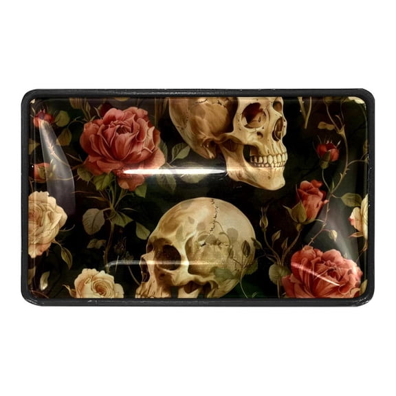 4 Packs Roses Branch Dead Skull Crystal Glass Cabinet Knobs Drawer Handles for Kitchen Cabinets Dresser Cupboard Wardrobe Pulls Handles