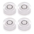 thumbnail image 1 of 4 Packs Round Bubble Level 12x6mm Mini Circular Bullseye Spirit Levels for Leveling Camera Tripod Telescope, White, 1 of 6