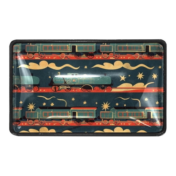 4 Packs Rows of Vintage Trains Crystal Glass Cabinet Knobs Drawer Handles for Kitchen Cabinets Dresser Cupboard Wardrobe Pulls Handles