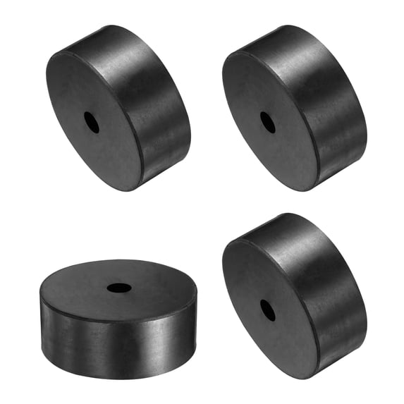 4 Packs Rubber Spacers 100mm OD, 15mm ID, 40mm Height Round Anti Vibration Spacer Thick Rubber Washers