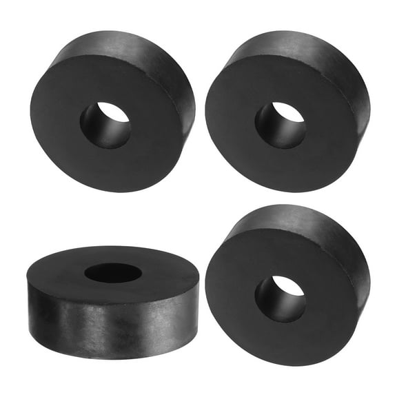 4 Packs Rubber Spacers 60mm OD, 20mm ID, 20mm Height Round Anti Vibration Spacer Thick Rubber Washers