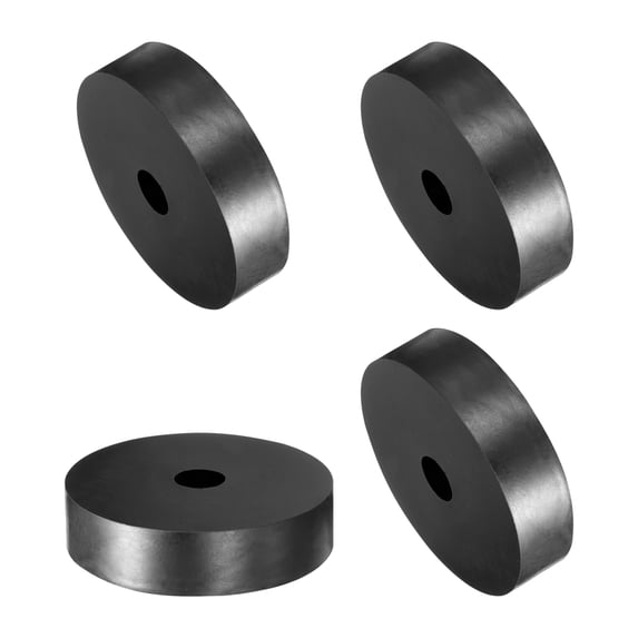 4 Packs Rubber Spacers 80mm OD, 12mm ID, 20mm Height Round Anti Vibration Spacer Thick Rubber Washers
