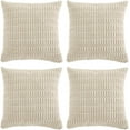 4 Packs Sage Green Decorative Throw Pillow Covers 18x18 Inch for Living