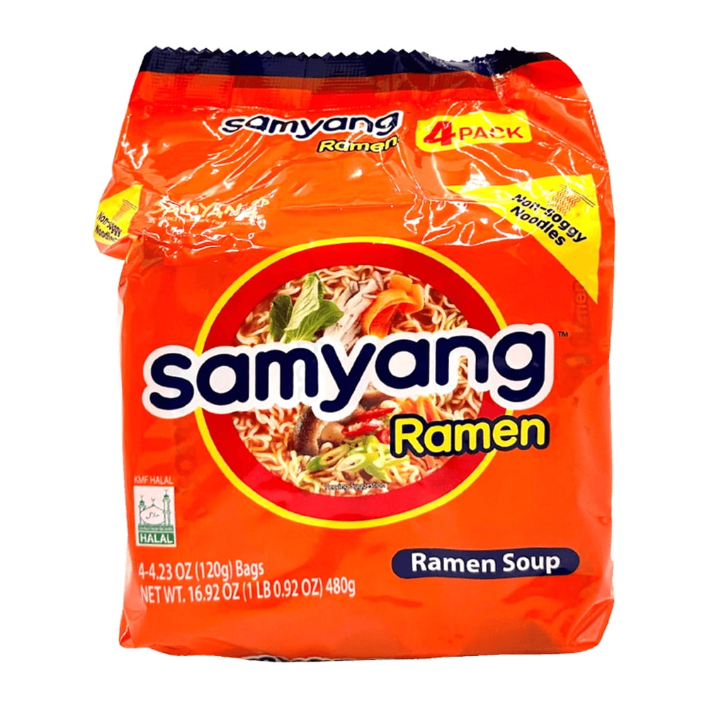 4 Packs Samyang Original Instant Ramen, 4.23 oz