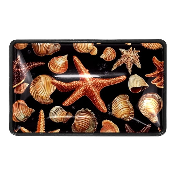 4 Packs Sea Conch Starfish Crystal Glass Cabinet Knobs Drawer Handles for Kitchen Cabinets Dresser Cupboard Wardrobe Pulls Handles