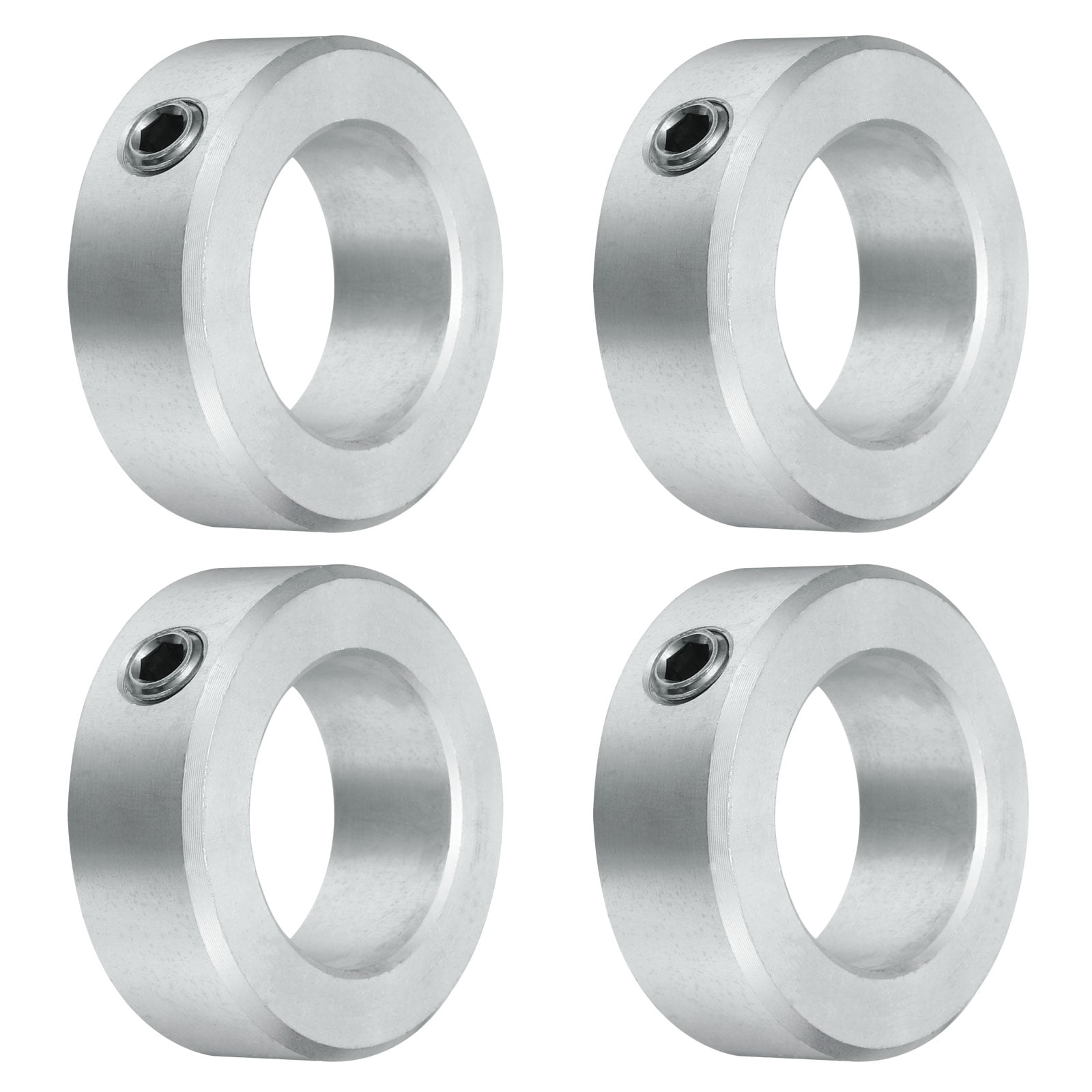 4 Packs Set Screw Collars 1-1/4" Bore, Aluminum Shaft Collars, 2" OD and 11/16" Thickness, Set Screw Clamp Collar