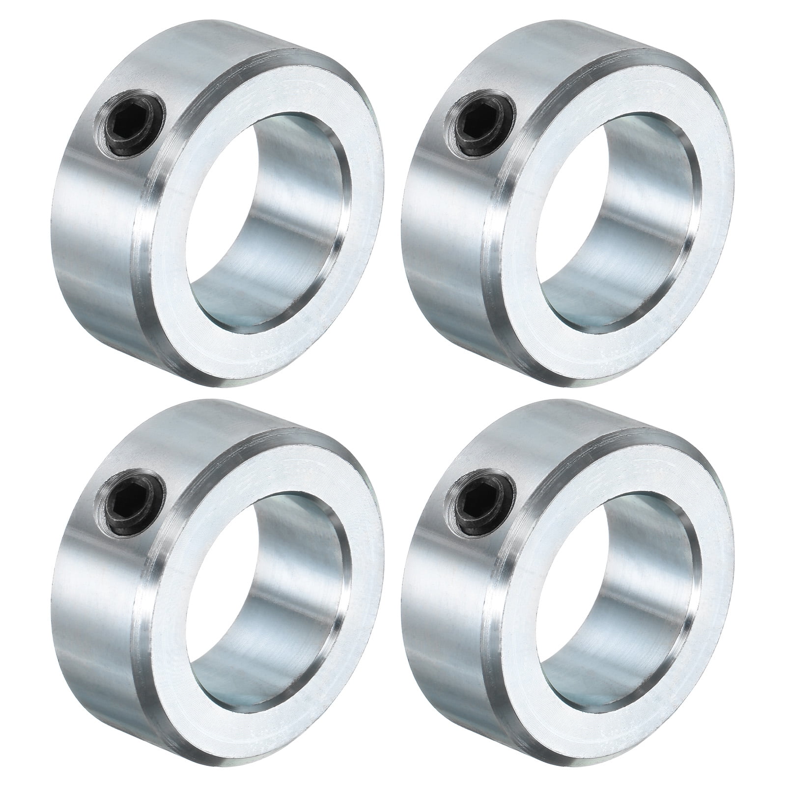 4 Packs Set Screw Collars 1" Bore Carbon Steel Shaft Collars, 1-5/8" OD, 5/8" Width Axle Collar Clamp