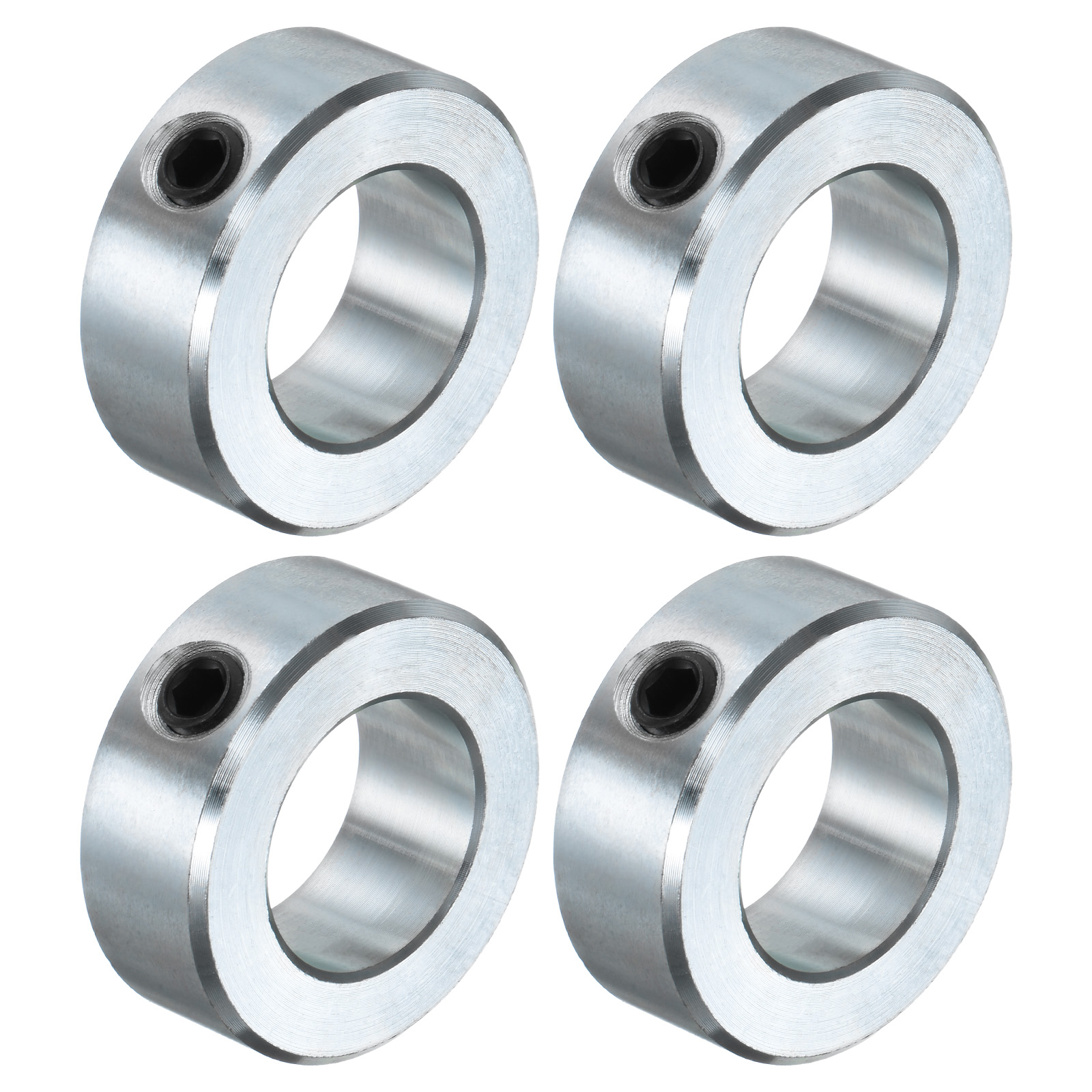 4 Packs Set Screw Collars 7/8" Bore Carbon Steel Shaft Collars, 1-1/2" OD, 9/16" Width Axle Collar Clamp