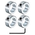 thumbnail image 1 of 4 Packs Set Screw Shaft Collars 1" Bore Zinc Plated Steel Shaft Collars, 1-5/8" OD, 5/8" Width, with Hex Key, 1 of 5