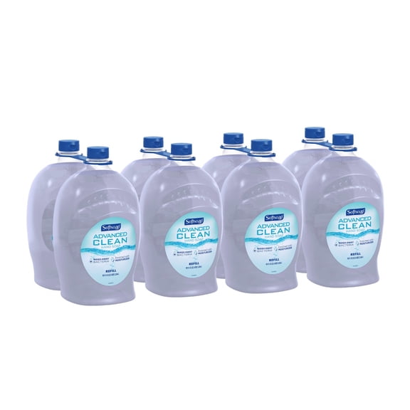 4 Packs | Softsoap Advanced Clean Liquid Hand Soap Refill, 80 fl oz, 2 Pack (8 Bottles Total)