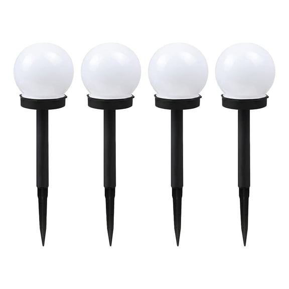 4 Packs Solar Garden Lights, Waterproof Outdoor Stake Lights, Auto On/Off, Round Ball Landscape Lighting for Yard,Garden