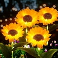 thumbnail image 1 of 4 Packs Solar Sunflower Lights Garden Decor, Artificial Sunflowers Solar Garden Decorative Lights with Glowing Stems,Waterproof Solar Outdoor Lights for Lawn, Patio, Yard, Pathway, 1 of 8