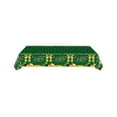 thumbnail image 1 of 4 Packs St. Patrick's Day Vinyl Tablecloth Flannel Backed Waterproof Table Cover for Dining Room Kitchen Party Decor Irish Shamrock Clover Green White Yellow Holiday Celebration Indoor Outdoor Use, 1 of 6