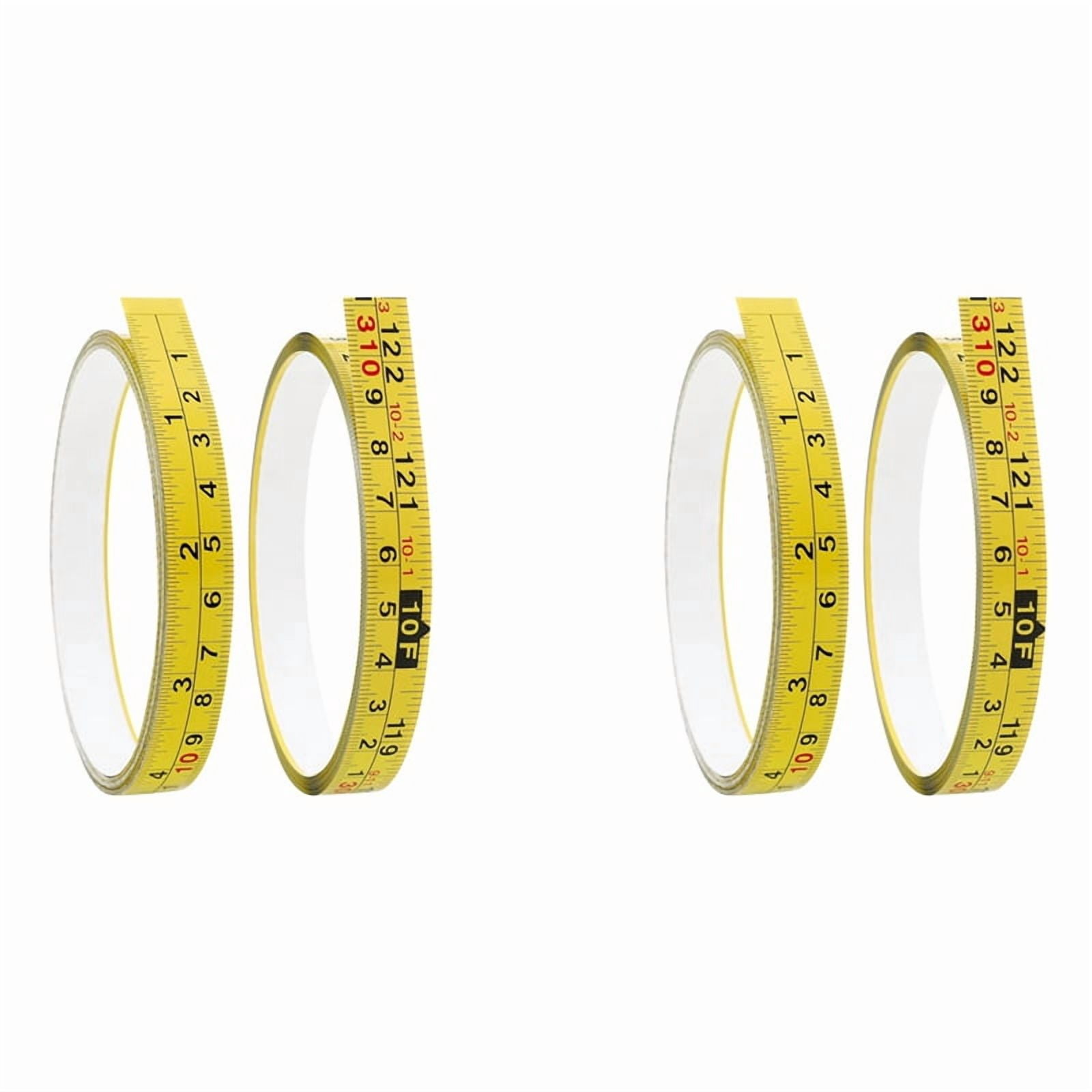4 Packs Steel Self-Adhesive Measuring Tape, Right to Left Reading 310cm ...