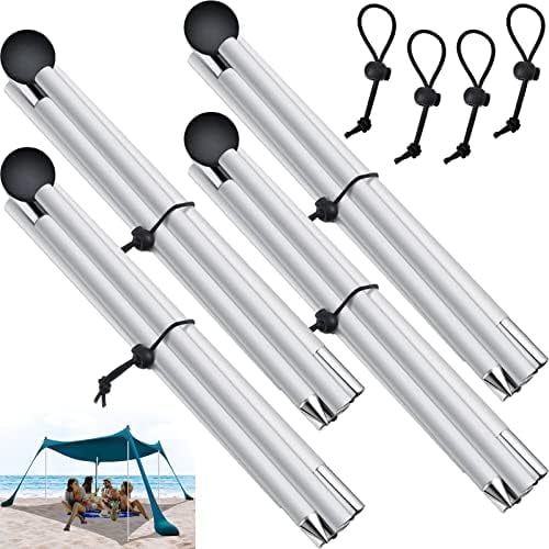 4 Packs Tent Poles Replacement, Canopy Extra Poles for Beach Accessories 6.6 Feet Beach Tent for Parties, Camping, Fishing$$Sport & Recreation Other
