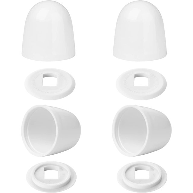 4 Packs Toilet Bolt Caps Toilet Seat Floor Bolts Caps Universal Plastic