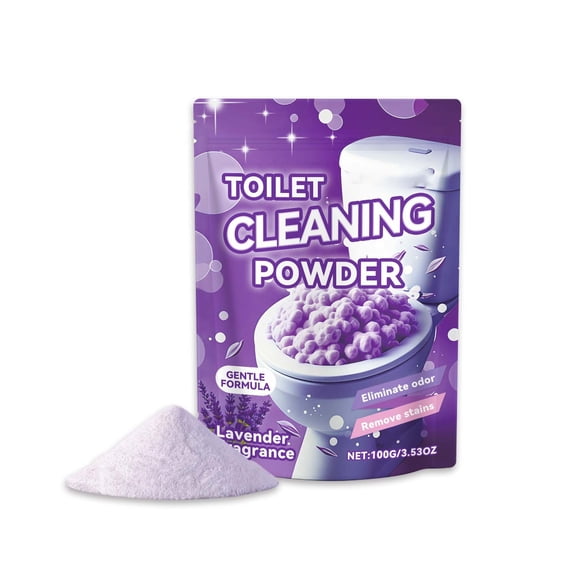 4 Packs Toilet Cleaning Powder Deep Cleaner Foaming Stain Remover for Toilet Bowl, Porcelain, Hard Water, Rust, Urine Scale, Limescale, Powerful Flush Activated Foam Cleaner, Septic Safe, Fresh Scent