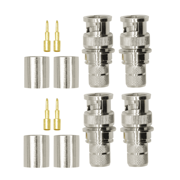 4 Packs UHF PL259 Male Crimp Type RF Coax Adapter Connector for RG8/RG213/LMR400