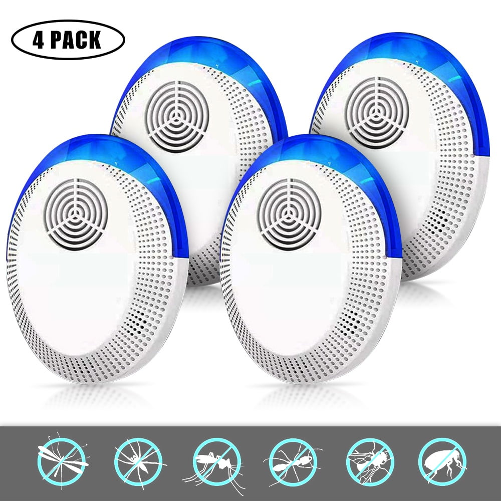 4 Packs Ultrasonic Pest Repeller, 2024 Newest Upgraded Ultrasonic Pest Repellent Indoor Pest Control Electronic Plug in Insect Repellent for Home, Office, Kitchen, Warehouse, Hotel