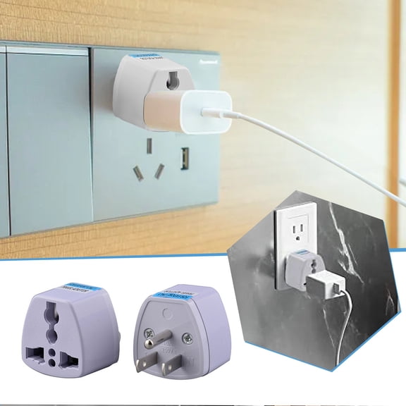 4 Packs Universal Travel Plug Adapter UK To Plug Adapters European To Canada Adapter To USA General Travel Adapter AC Power Plug Travel Socket Converter79518